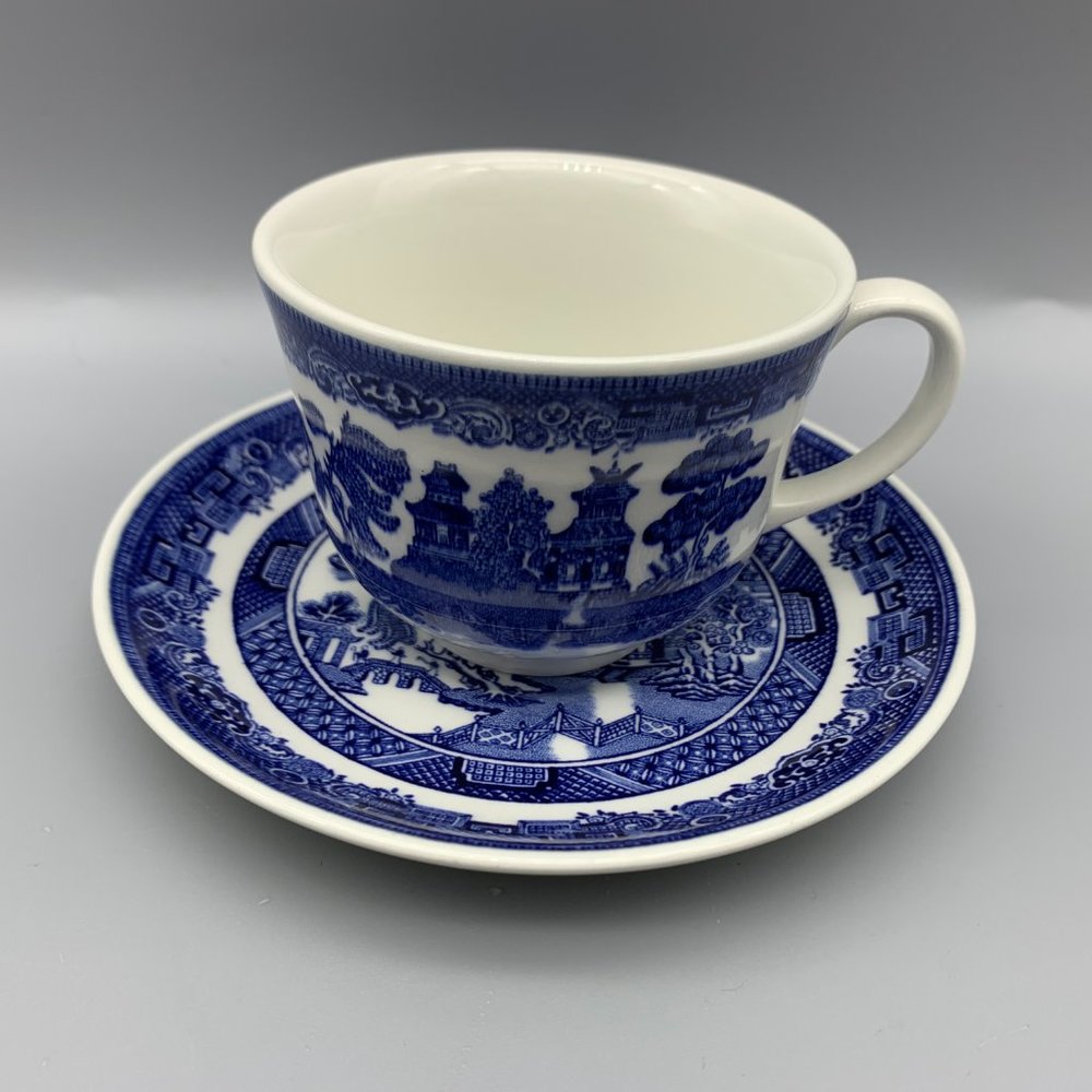 Johnson Bros made in England Blue Willow Cup & Saucer Set